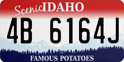 ID license plate 4B6164J