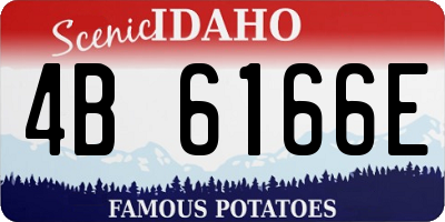 ID license plate 4B6166E