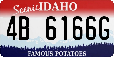 ID license plate 4B6166G