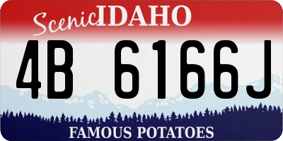 ID license plate 4B6166J
