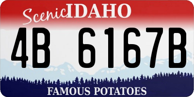 ID license plate 4B6167B