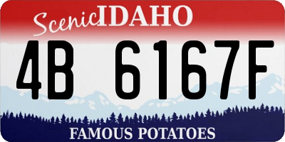 ID license plate 4B6167F