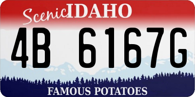 ID license plate 4B6167G