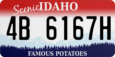 ID license plate 4B6167H