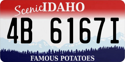 ID license plate 4B6167I