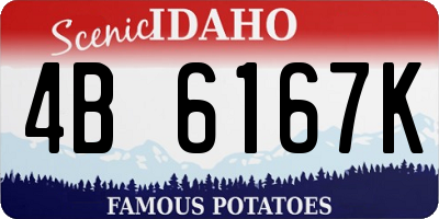 ID license plate 4B6167K