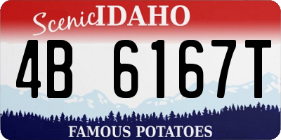 ID license plate 4B6167T