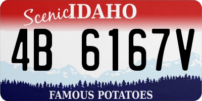 ID license plate 4B6167V