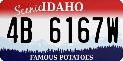 ID license plate 4B6167W