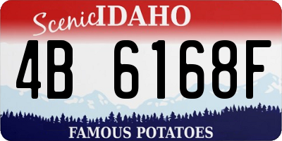 ID license plate 4B6168F