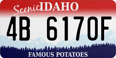 ID license plate 4B6170F