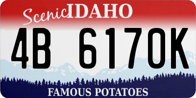 ID license plate 4B6170K