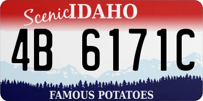 ID license plate 4B6171C