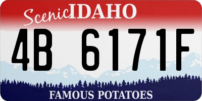 ID license plate 4B6171F