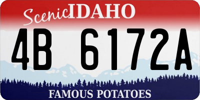 ID license plate 4B6172A