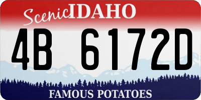ID license plate 4B6172D