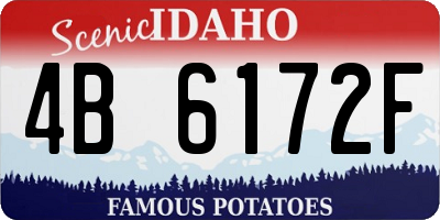 ID license plate 4B6172F