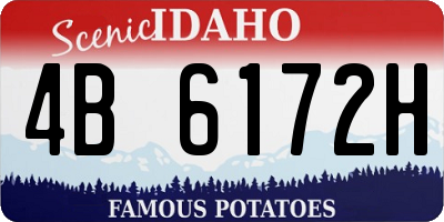ID license plate 4B6172H