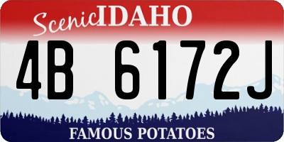 ID license plate 4B6172J