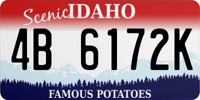 ID license plate 4B6172K