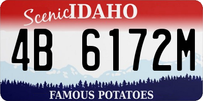 ID license plate 4B6172M
