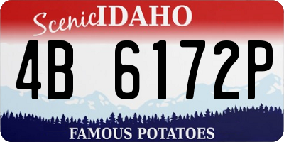 ID license plate 4B6172P