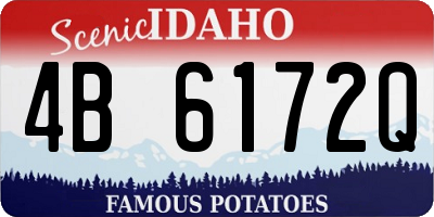 ID license plate 4B6172Q