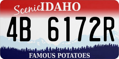ID license plate 4B6172R