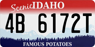 ID license plate 4B6172T