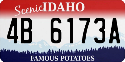 ID license plate 4B6173A