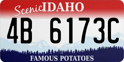 ID license plate 4B6173C