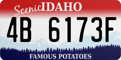 ID license plate 4B6173F