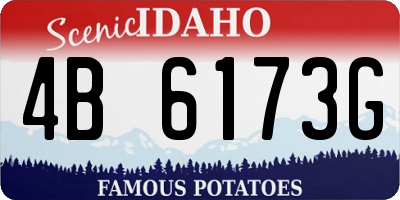 ID license plate 4B6173G