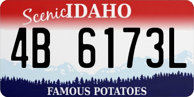 ID license plate 4B6173L