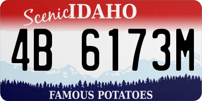 ID license plate 4B6173M