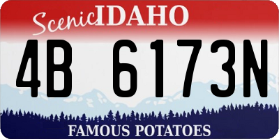 ID license plate 4B6173N
