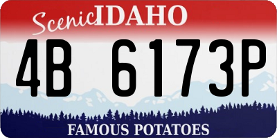 ID license plate 4B6173P