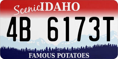 ID license plate 4B6173T