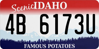 ID license plate 4B6173U