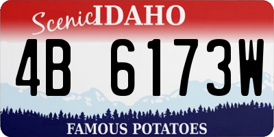ID license plate 4B6173W