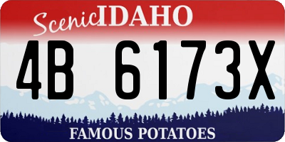 ID license plate 4B6173X