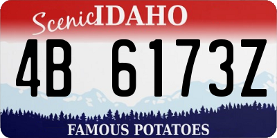 ID license plate 4B6173Z