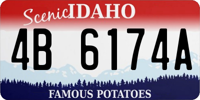 ID license plate 4B6174A