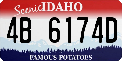 ID license plate 4B6174D
