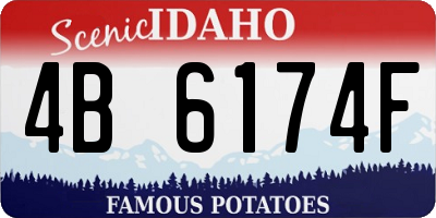 ID license plate 4B6174F