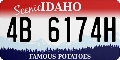 ID license plate 4B6174H
