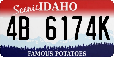 ID license plate 4B6174K