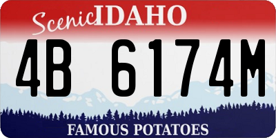 ID license plate 4B6174M