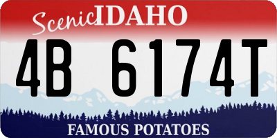 ID license plate 4B6174T