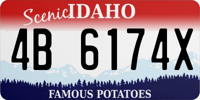 ID license plate 4B6174X